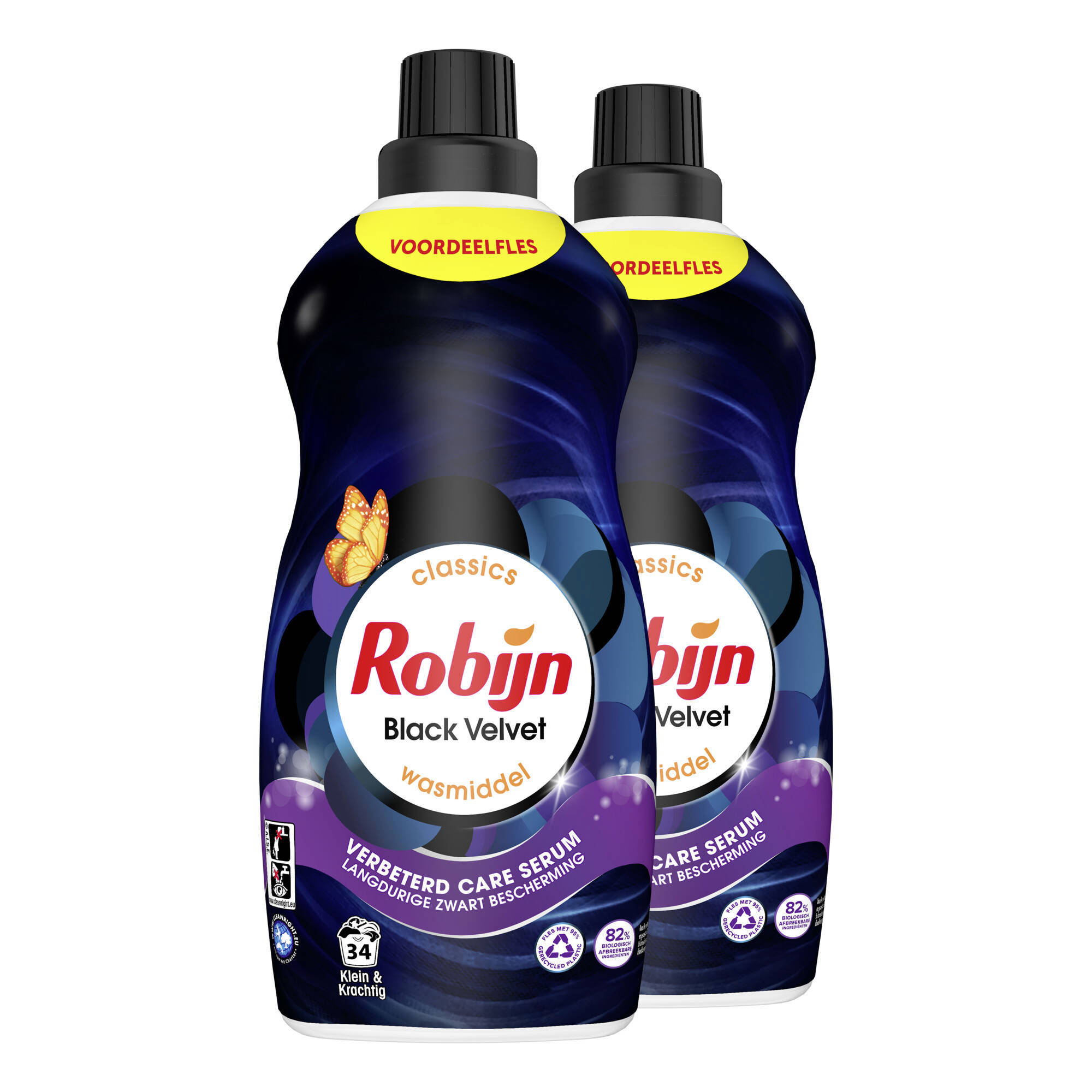 Robijn vloeibaar wasmiddel Black Velvet - 2 x 34 wasbeurten - 68 wasbeurten