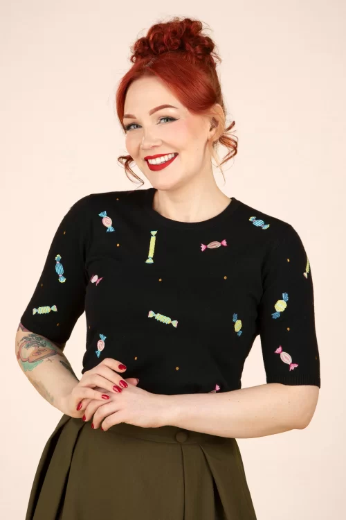 Banned Retro Candy Jumper in Black