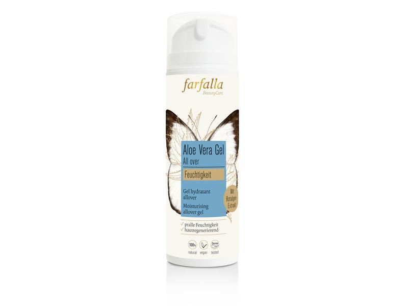 Farfalla Aloe Vera Gel Feuchtigkeit 150 ml Feuchtigkeitsspendendes Allover-Gel