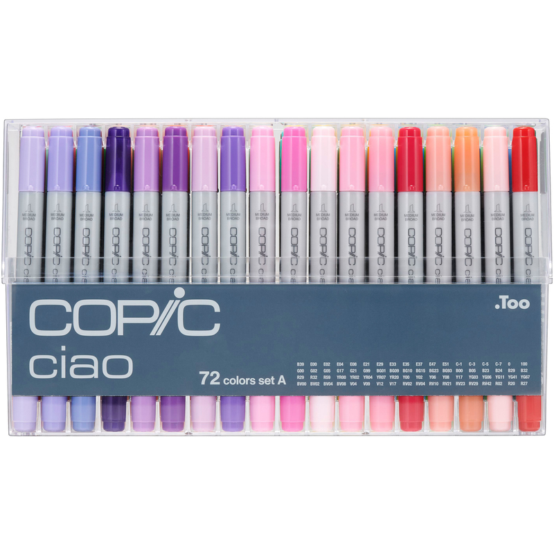 Copic Marker Ciao Set A, 72 Stück, assortiert