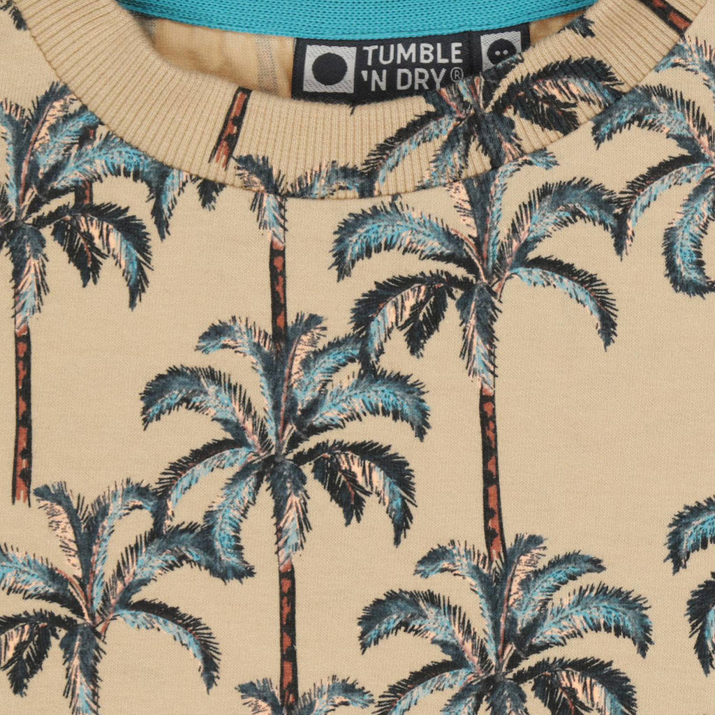 Tumble 'n Dry T-shirt Bakersfield met all over print zand/groen