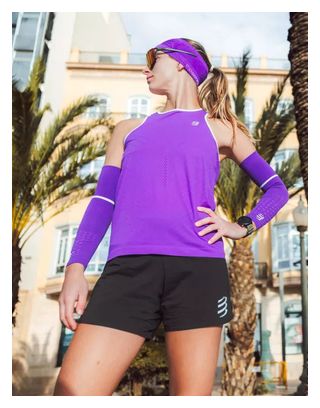 Débardeur Compressport Performance Singlet Femme Violet/Blanc