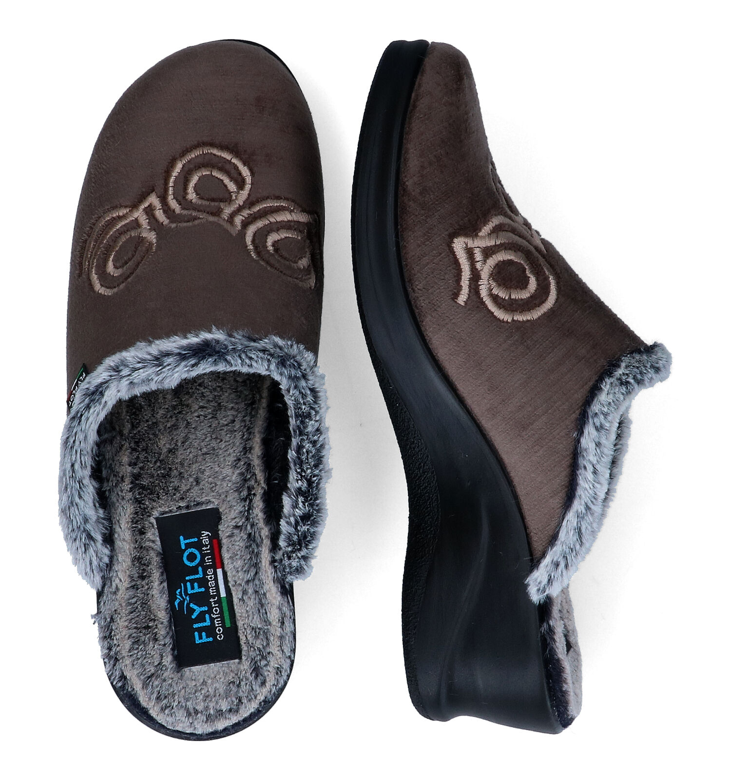 Pantoffels taupe