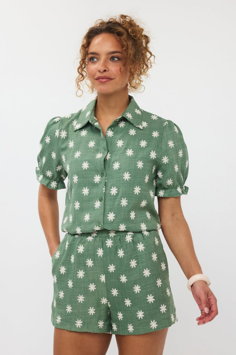 Ydence groene dames korte broek