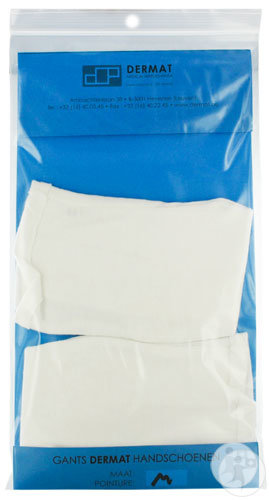Dermat Gants 100% Coton Taille Medium 2 Pièces