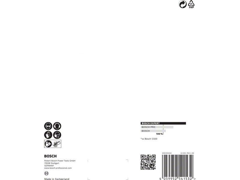 Bosch Professional Schleifpapier EXPERT C470, 150 mm, G 80, Schnelles Schleifen von Farbe und Holz