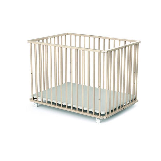 Parc bois pliant ALIZEE 2 Brut - BEBE9 ESSENTIEL