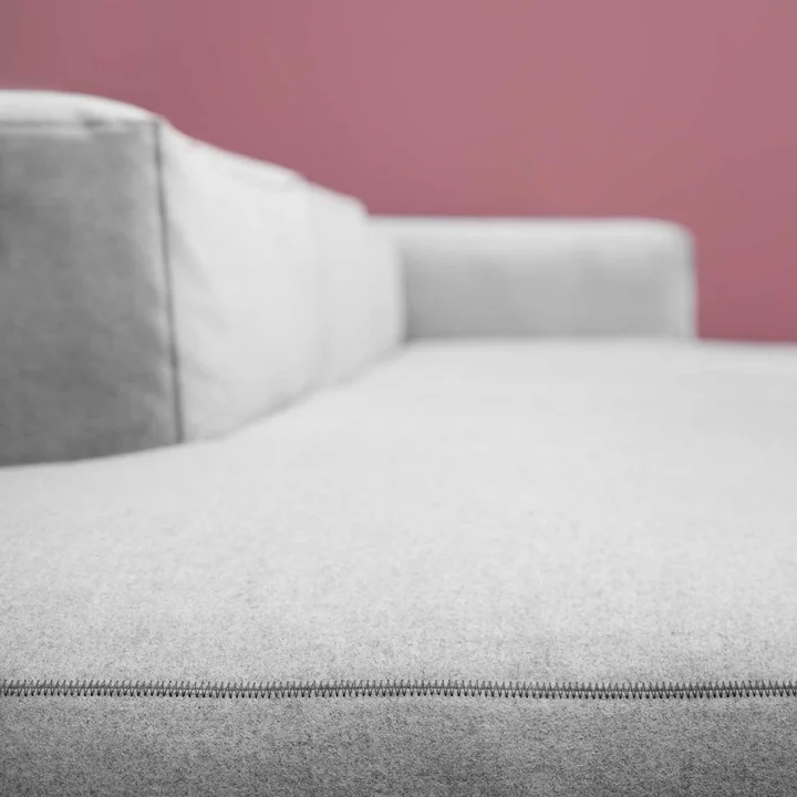 HAY - Mags Soft Sofa 2,5-Sitzer, Kombination 1, hellgrau (Hallingdal 130) / Nähte: dunkelgrau (EU)
