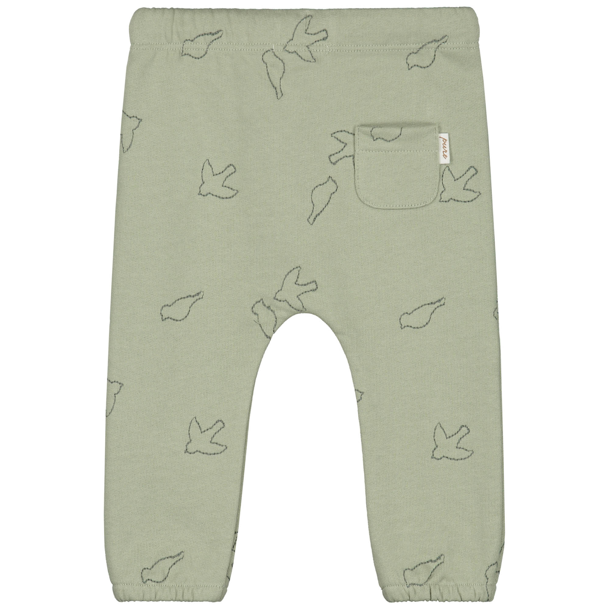 Prénatal newborn broek embroidery Pure  all over print groen
