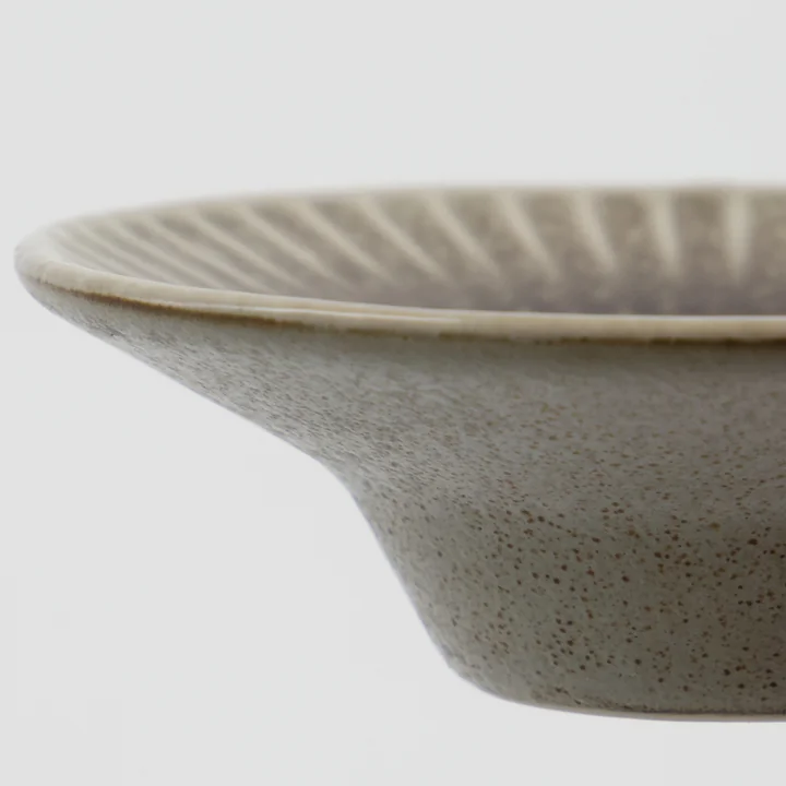 House Doctor - Pleat Eierbecher, grau / braun (4er-Set)