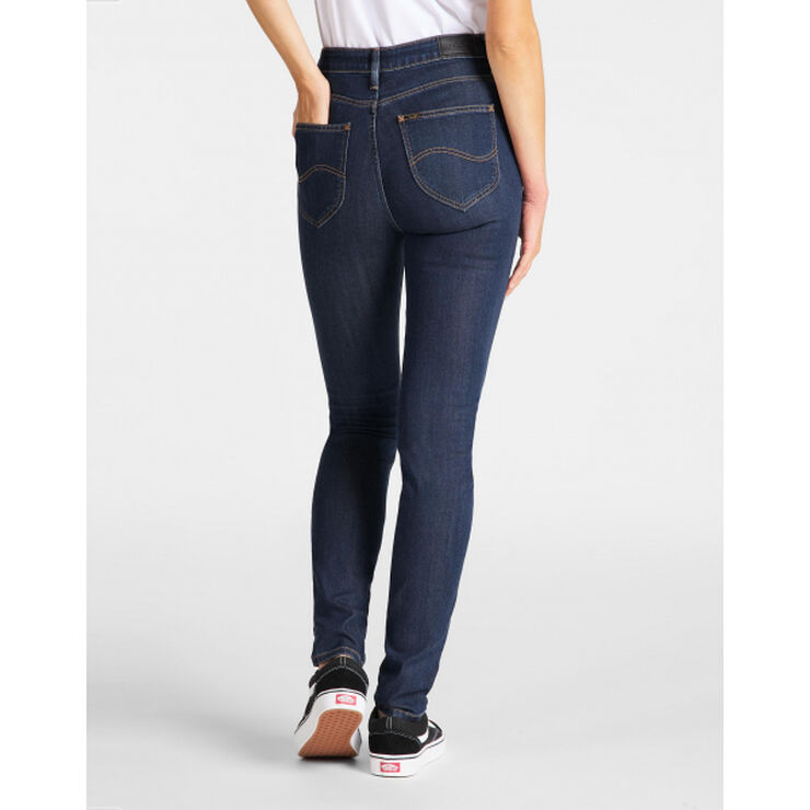 Lee Scarlett High TONAL STONEWASH Grå
