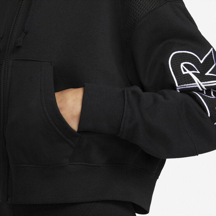 Nike Air Oversized Fleece Haettetroje Sort