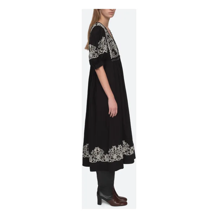 Sea NY Robe Brodée Cordera | Noir