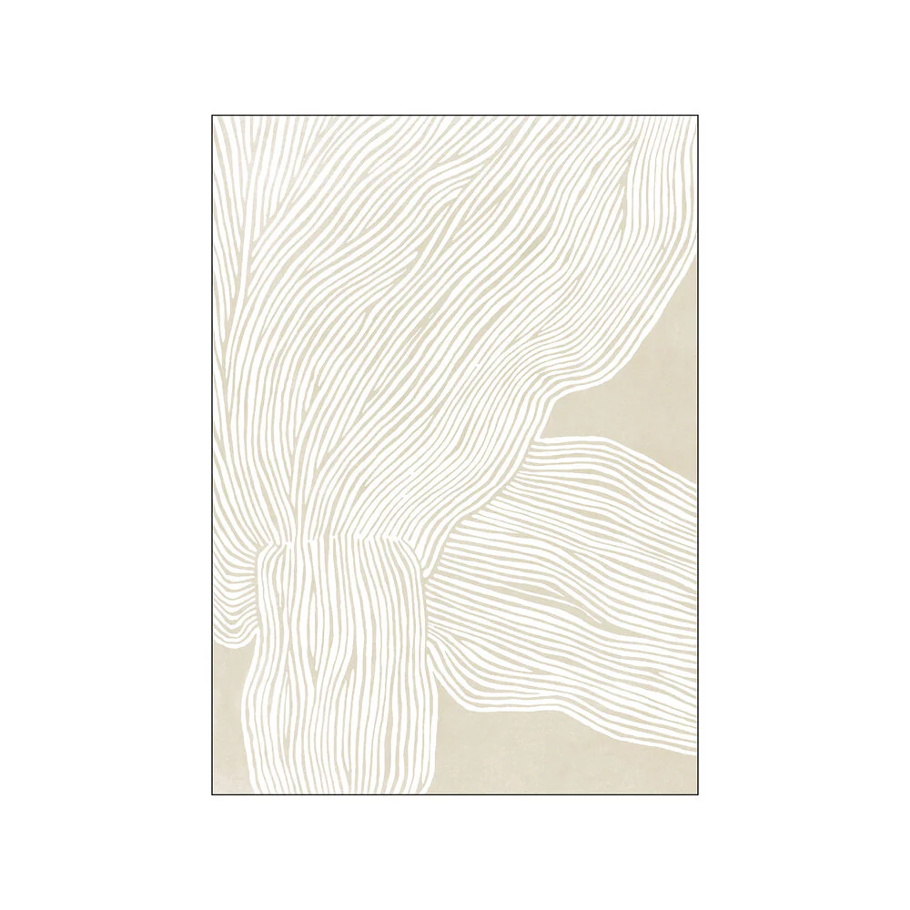 Poster & Frame  The Line no. 09 plakat, creme - 50x70 cm