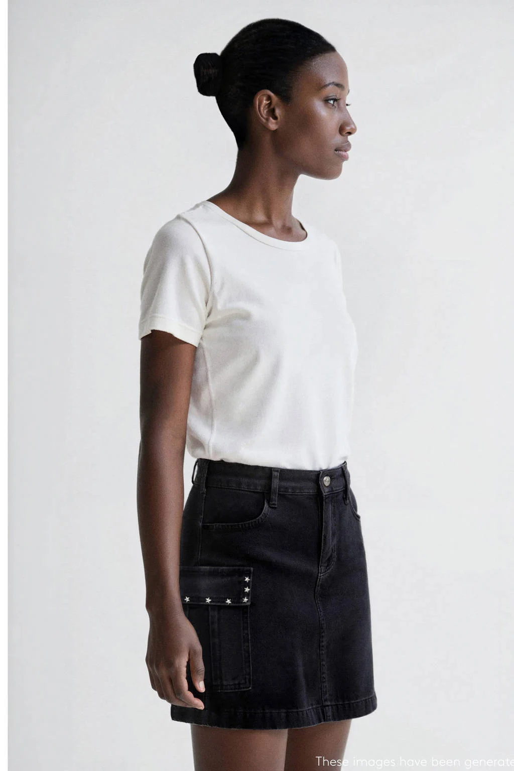 MANGO TEEN denim spijkerrok grijs