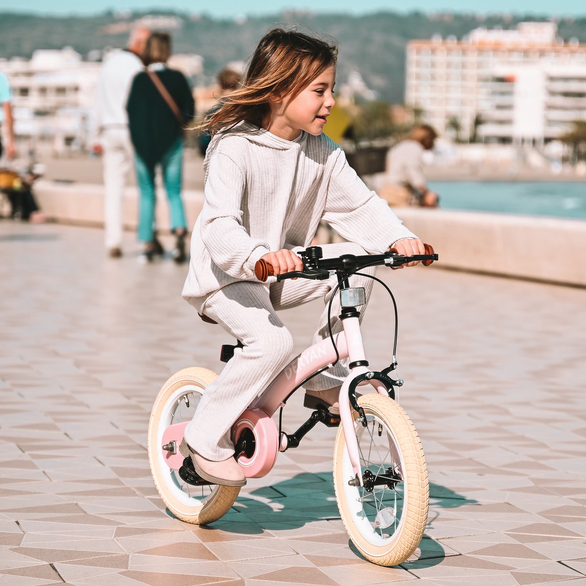 Deryan 12 inch Luxe 3-in-1 kinderfiets - Pink