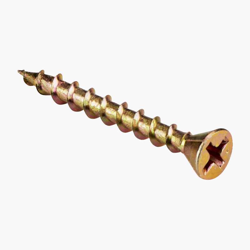 Sponplateskrue, gullforkrommet, 3,9 x 35 mm, 500 stk.