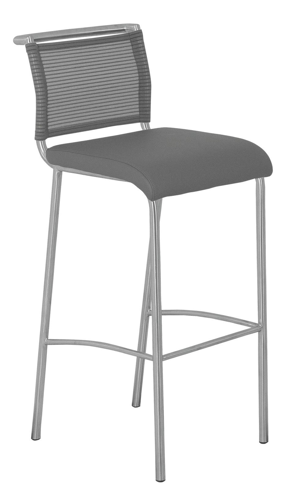 MONDO Barhocker DIVO 42 x 107 x 50 cm Lederlook grau