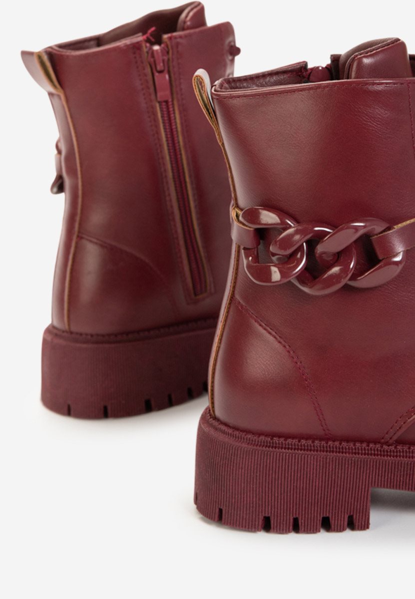 Bottines à lacets femme bordeaux Bettanie