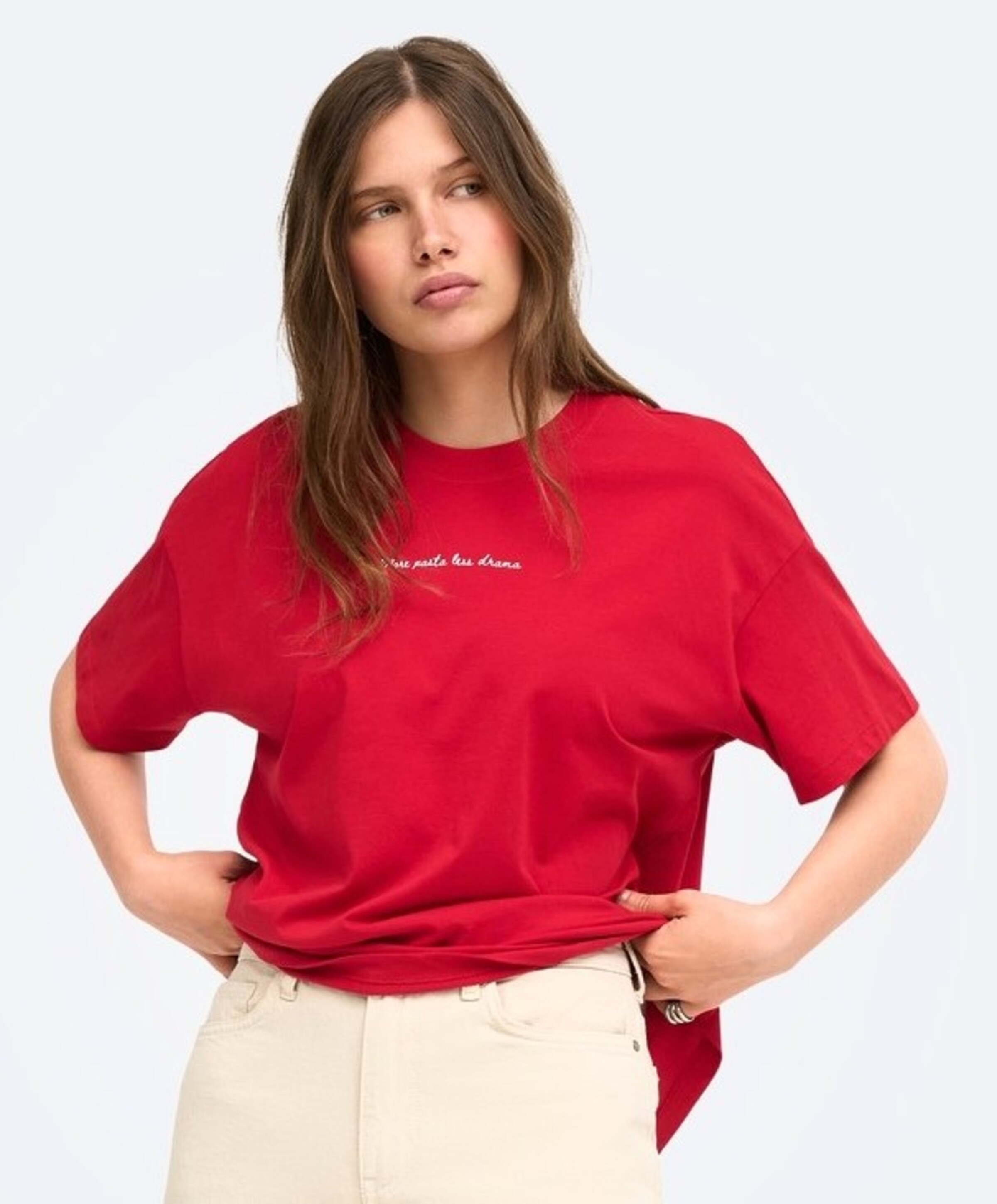 Only Dames T-shirt rood