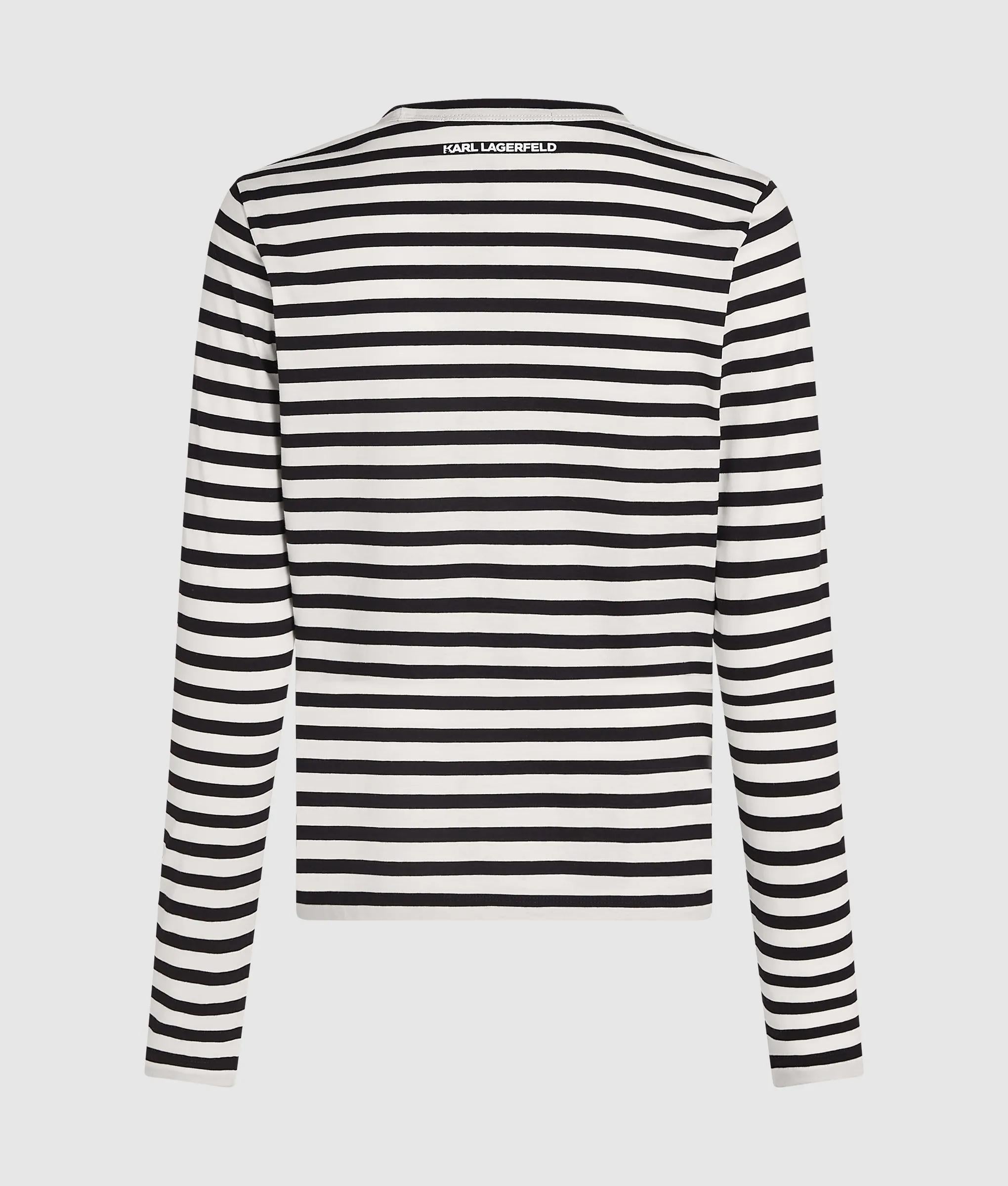 Ikon aquarel gestreept T-shirt met lange mouwen