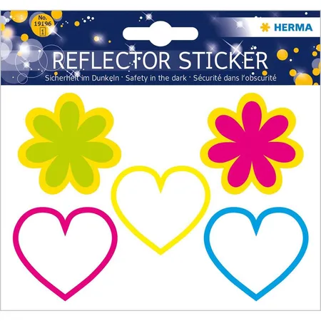 HERMA Reflektorsticker Herzen + Blumen