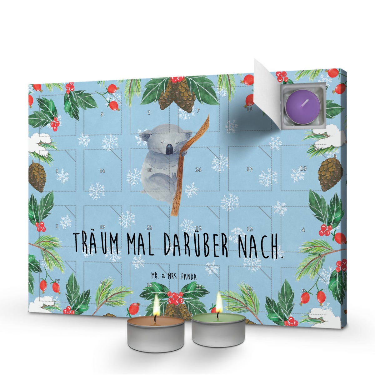 Mr. & Mrs. Panda Geurkaars Adventskalender Koalabeer - Pastelblauw