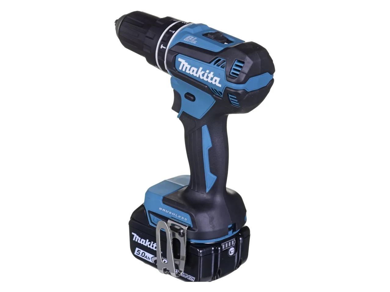 Makita DHP485RTJ - Hammerbor/skruemaskine - ledningfri - 2-hastigheders - nøgleløs borepatron 13 mm - 50 N·m - 18 V