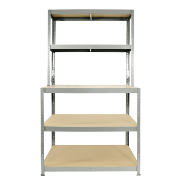 Handson stellingkast met werkbank 180x100x60 cm gegalvaniseerd