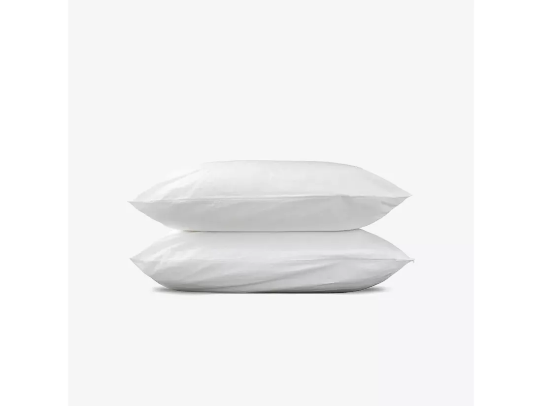 Taie d'Oreillers 65x65 cm - Blanc - 100% percale de coton - Morphea