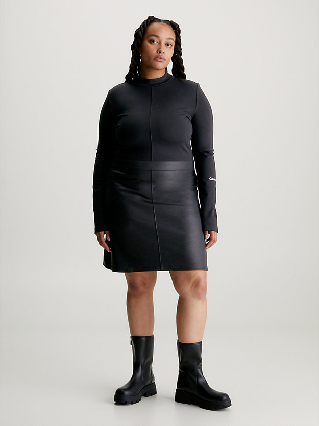 Vestido de malha Milan revestida plus size