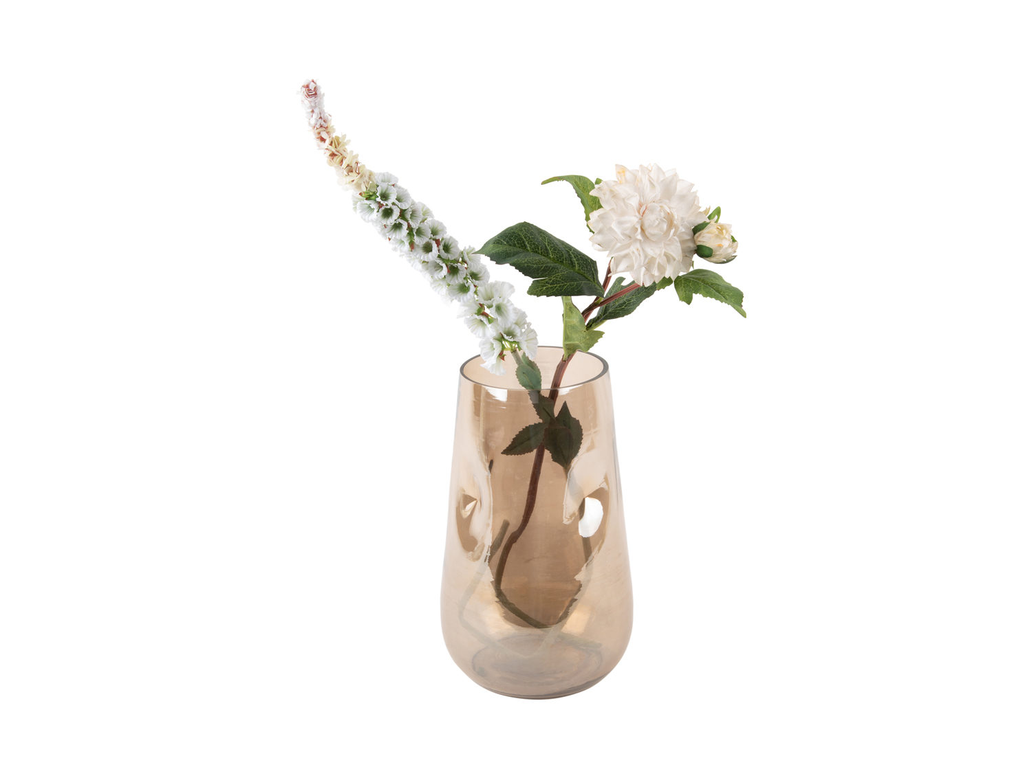 Vase Luster organic large shiny chocolate brown