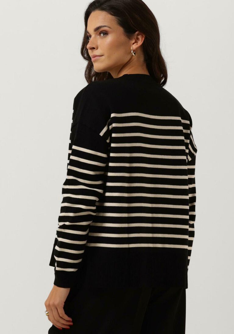 CC HEART zwarte cc heart trui cc heart collings comfy stripe knit blouse