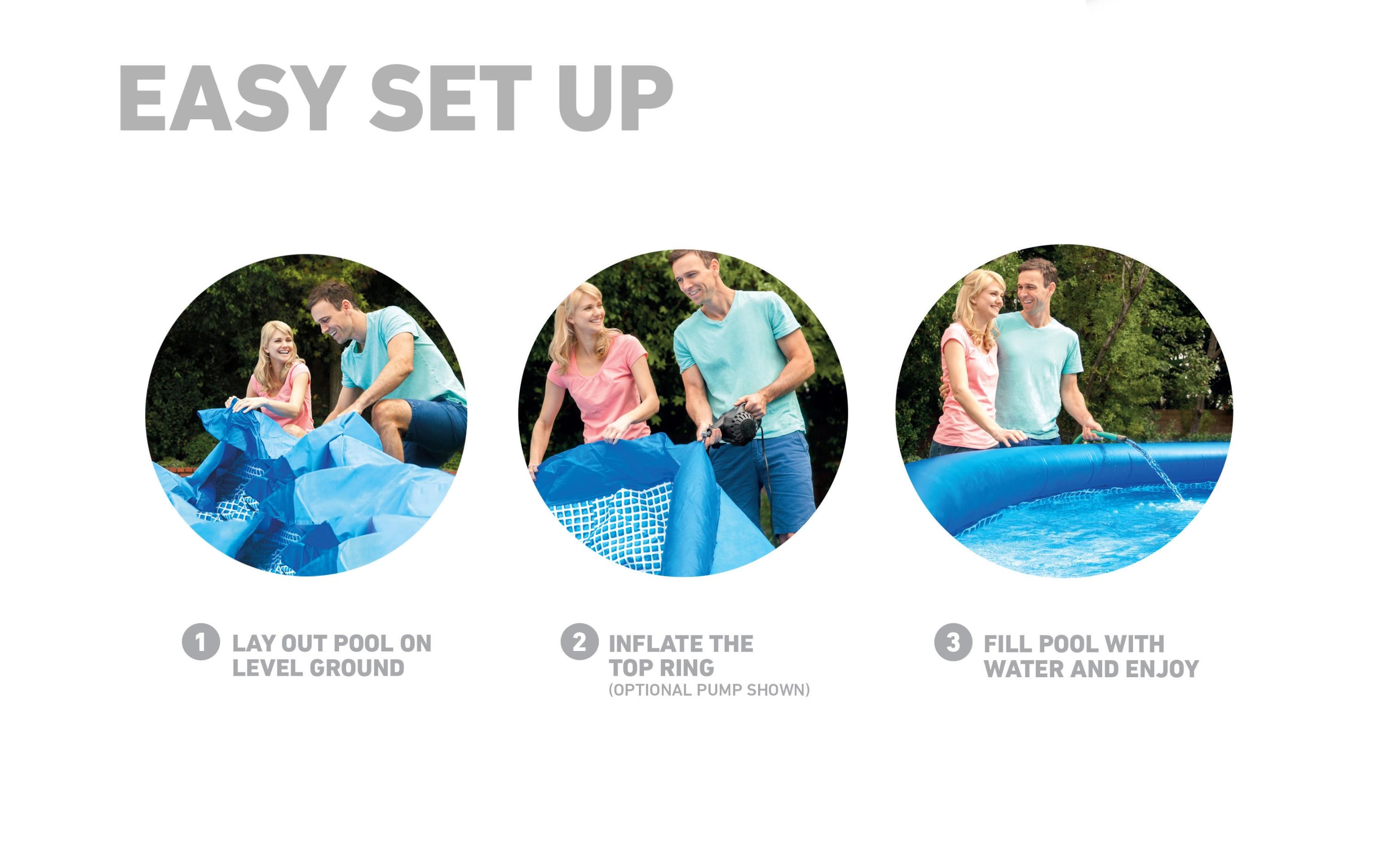 Pool Easy Set 366 x 76 cmPool mit aufblasbarem Rand