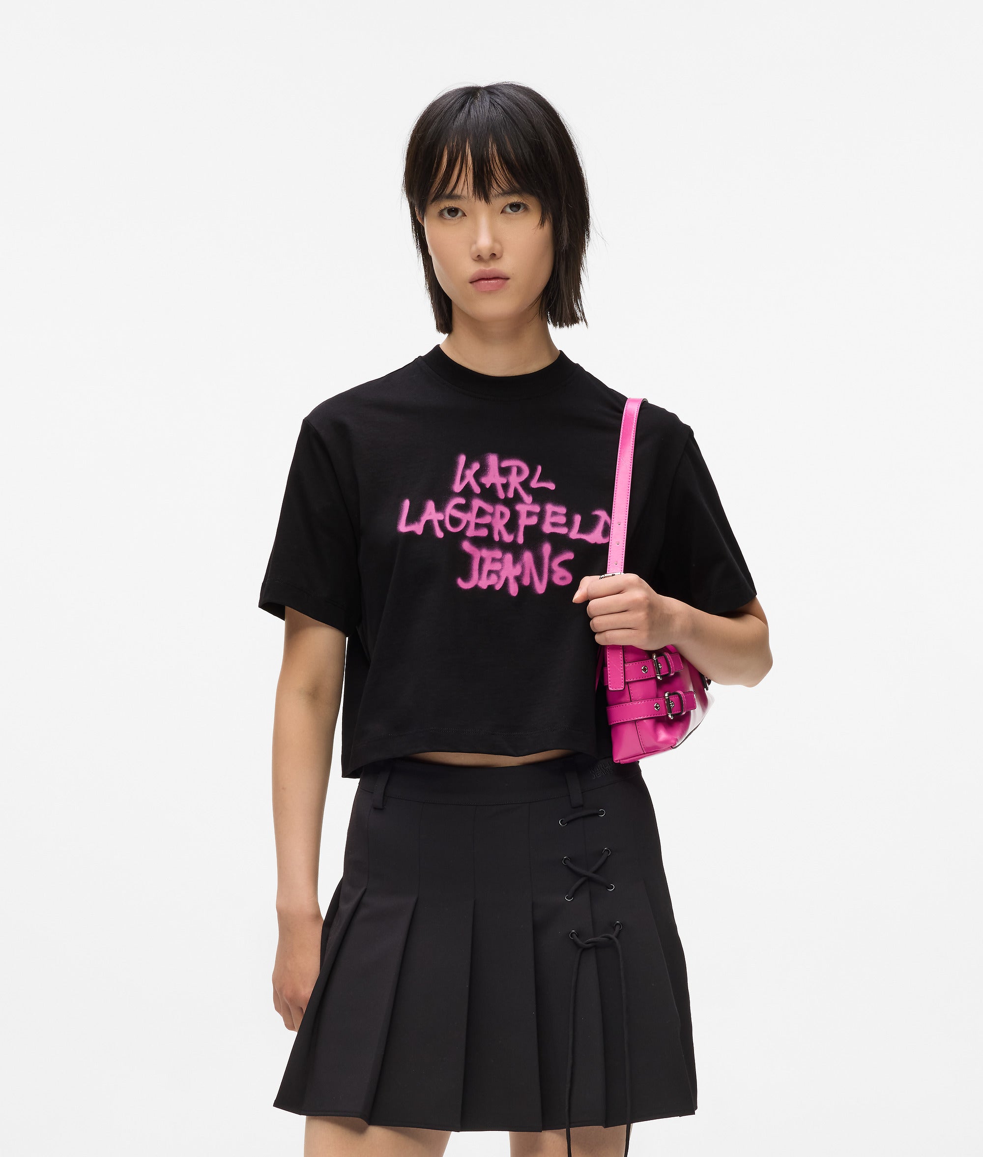 Cropped graffiti T-shirt