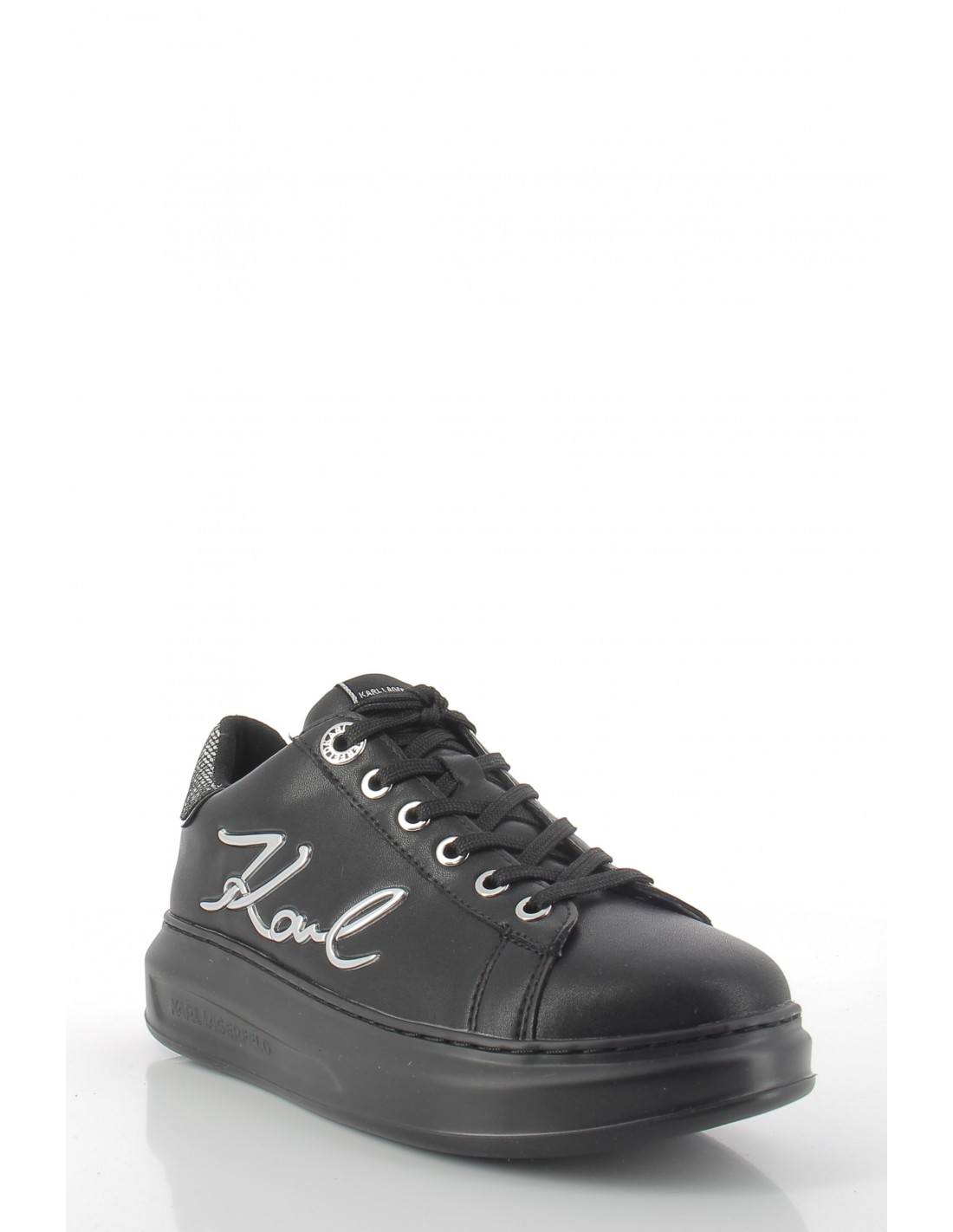 karl lagerfeld baskets compensées femme kapri signia cuir noir