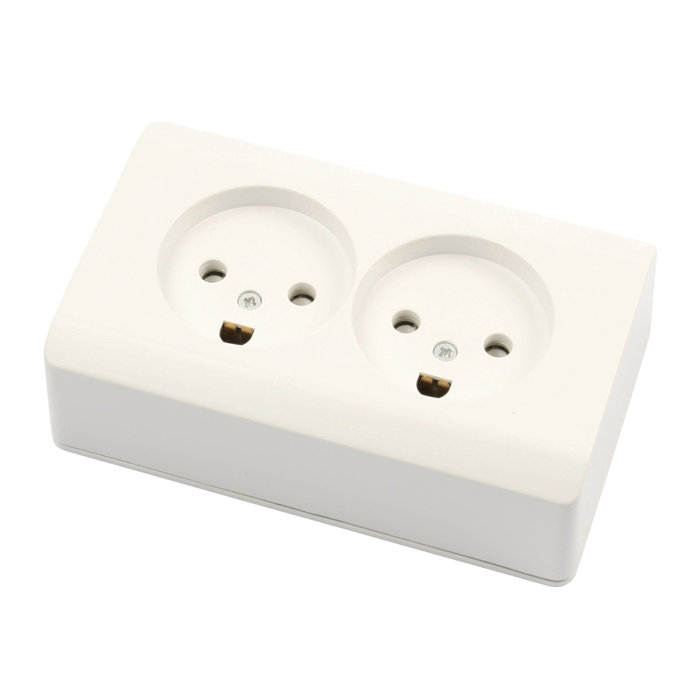 LK Opus® 66 stikkontakt med jord 2 udtag