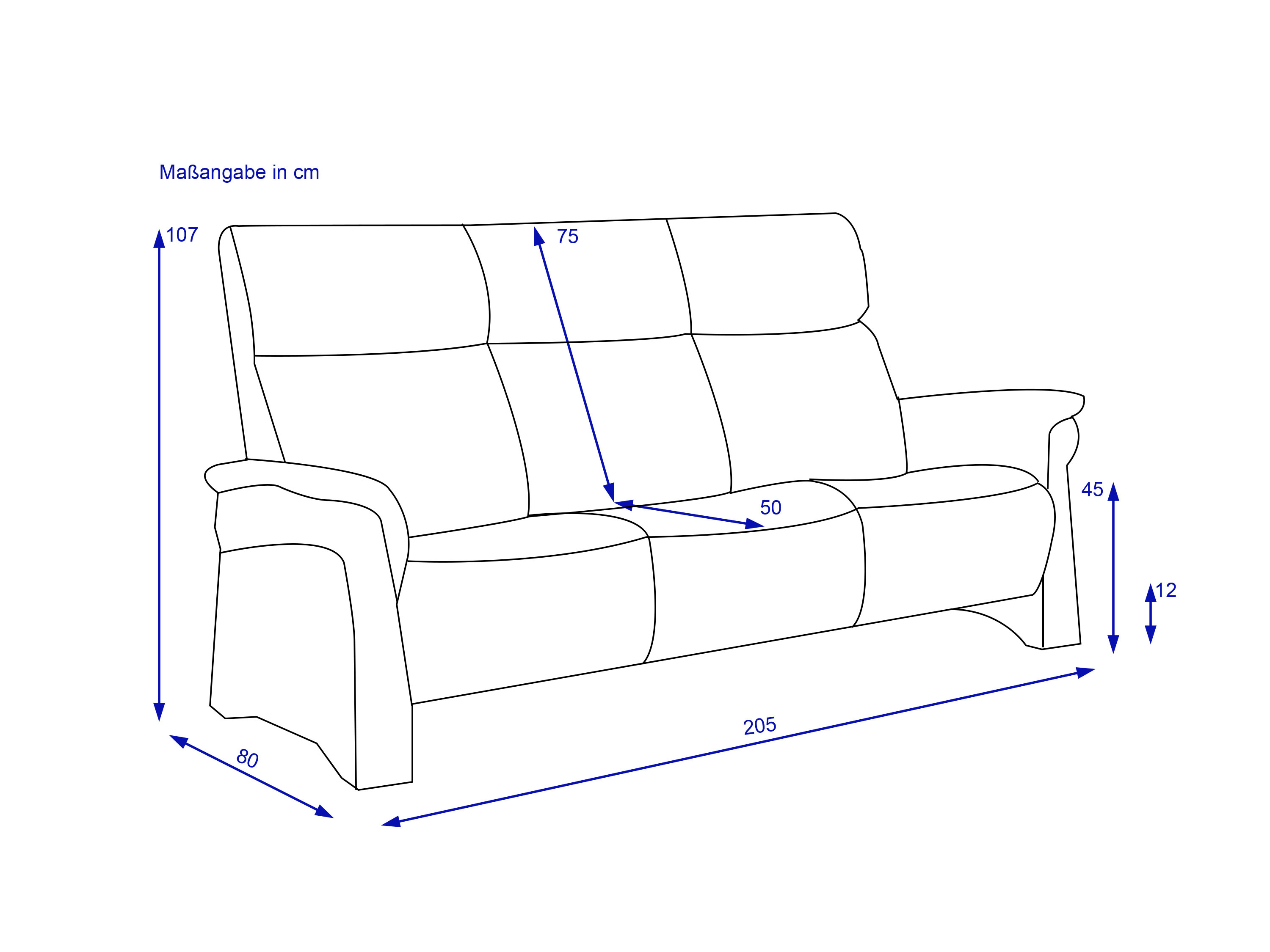 Sofa 3 Sitzer MONDO VARIA 4792