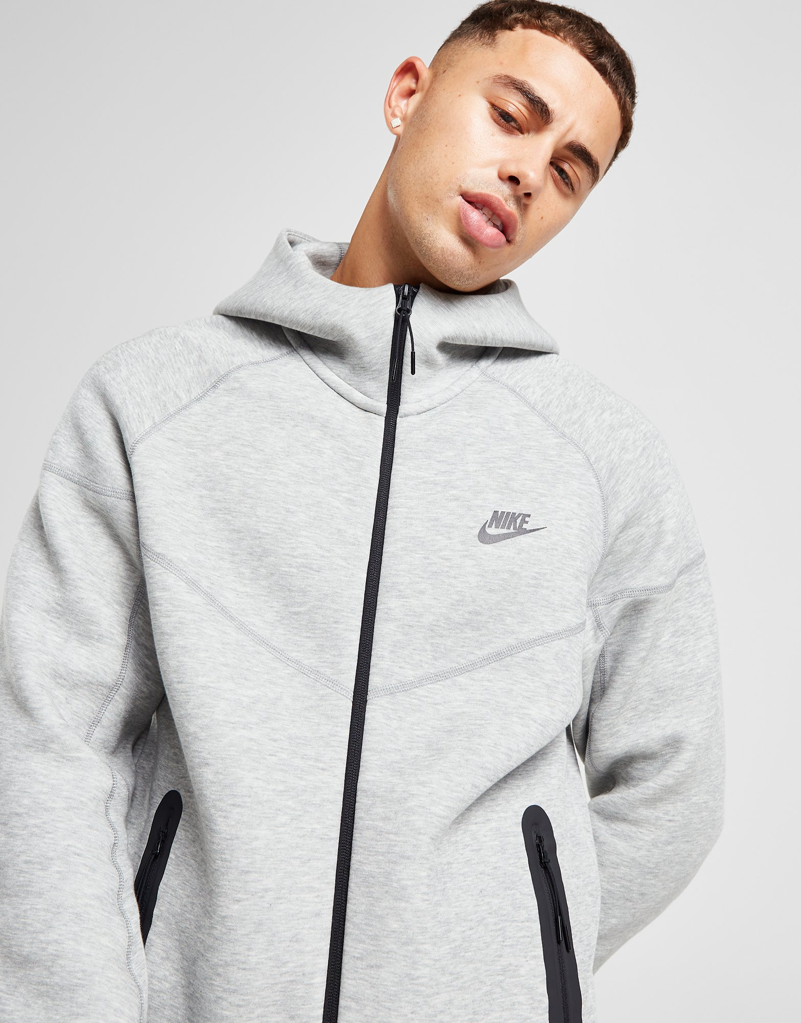 Nike Sweat à capuche et zip pour homme Sportswear Tech Fleece Windrunner