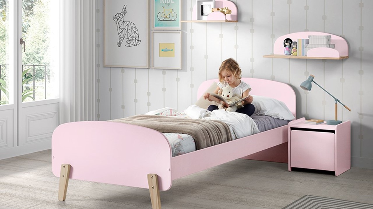 Nachtkast Kiddy oud roze