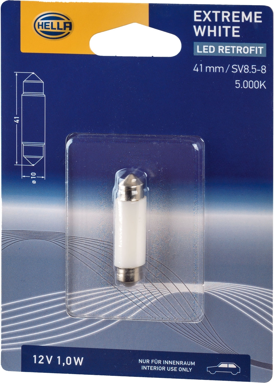 Hella LED Festoon Extreme White Innenraumleuchte 41 mm 12 V - 1 Stück