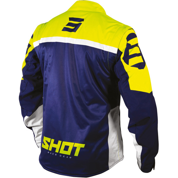 Shot - Veste Softshell Lite 2.0 Navy / Jaune fluo / Blanc