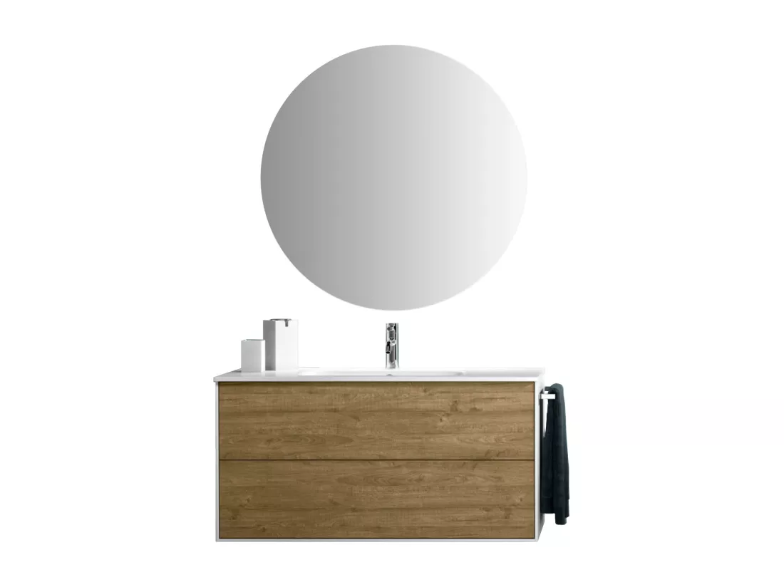 Ensemble de salle de bain 4 pièces IGEA chêne miel