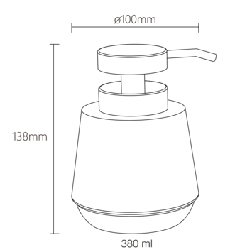 Sealskin Zeepdispenser Mood groen 380 ml vrijstaand