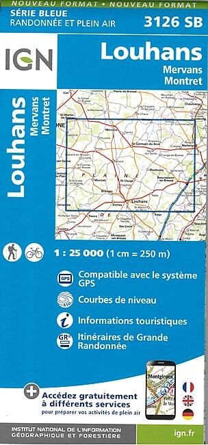 IGN - 3126 SB LOUHANS 1 25 000