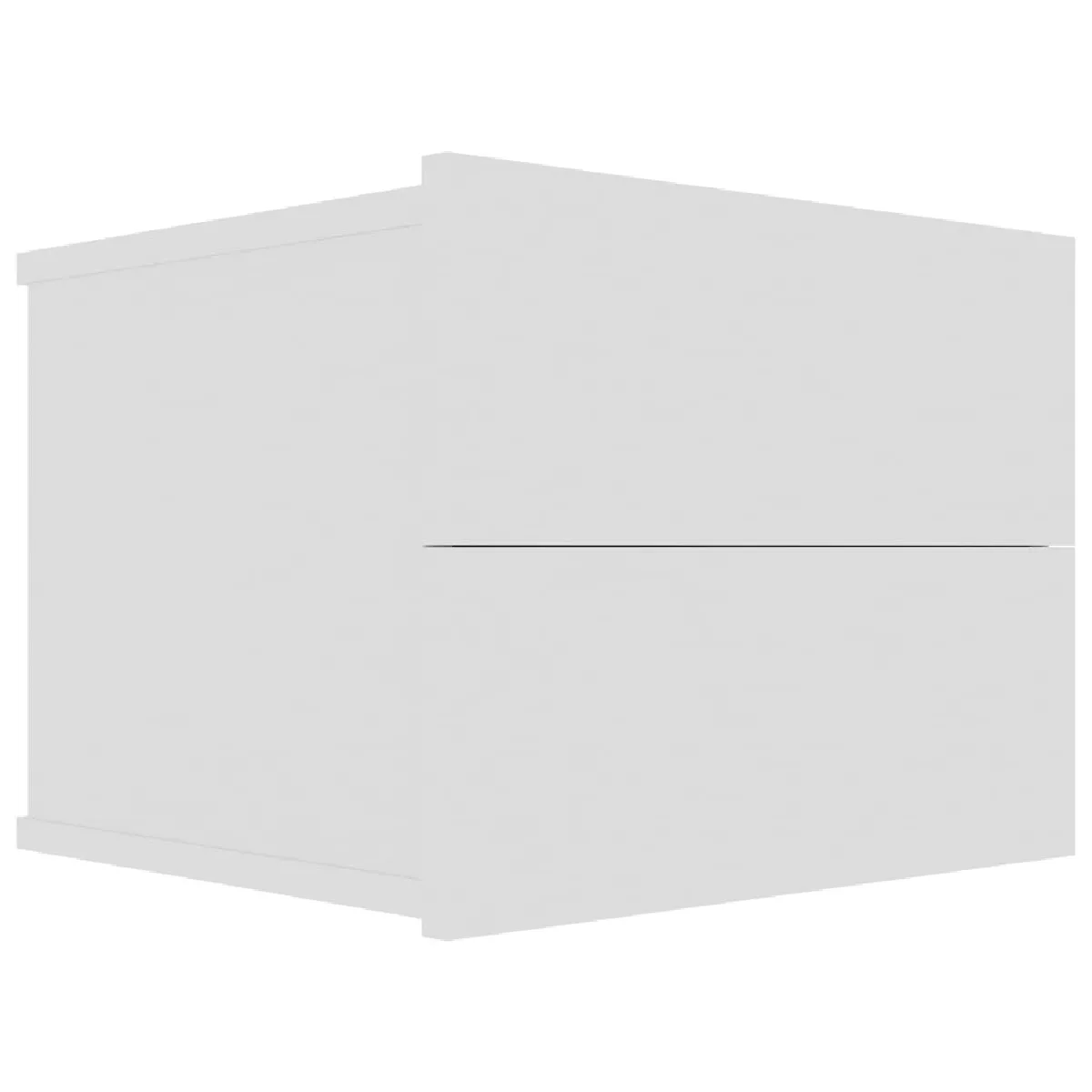 VidaXL Table de Chevet Blanc