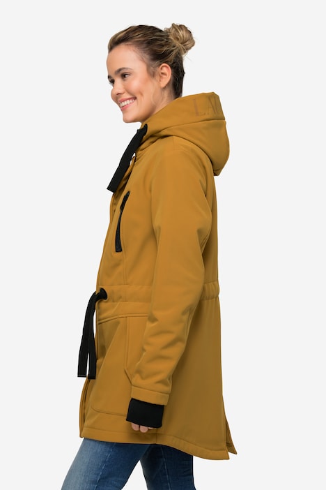 Softshell-Jacke, Fleece-Innenseite, Kapuze mit Teddyfutter