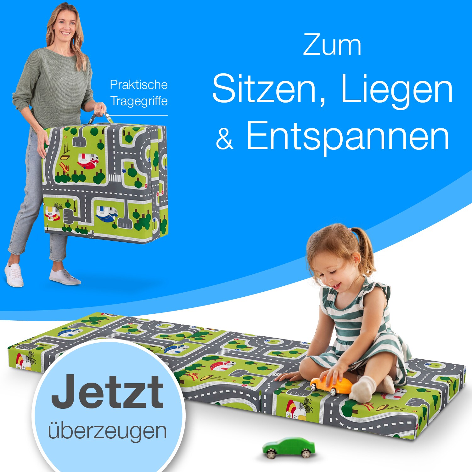 Bestschlaf Gästematratze Klappmatratze L190 x B70 cm x H9 cm
