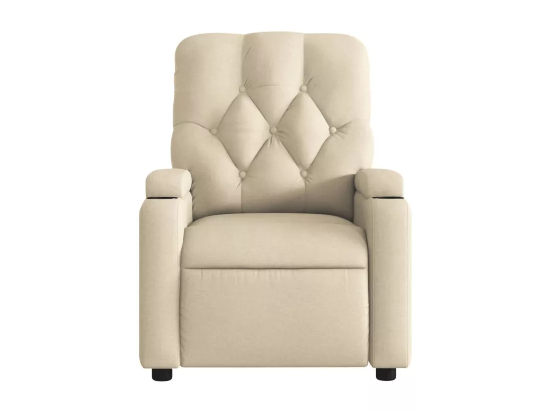 Fauteuil inclinable Crème Tissu