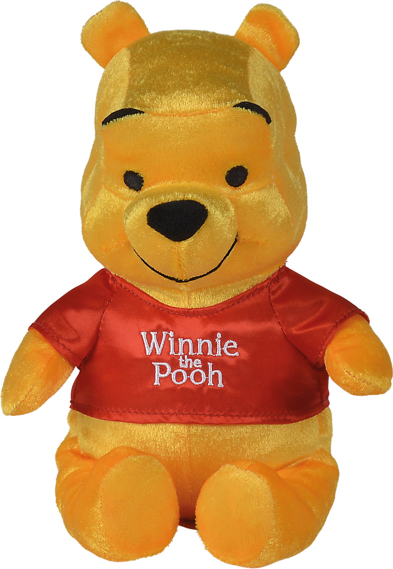 Disney knuffel Winnie de Poeh geel / rood 14 x 19 x 25 cm